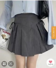【Ada. 】リボンデザイン　プリーツスカート（インナーパンツ付き）Mサイズ