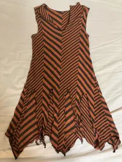 美品 HIROKO KOSHINO 変形 ノースリーブ ワンピース セール】 【日本製】折りデザインノースリーブワンピース