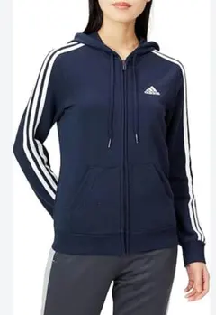 アディダスパーカー フード付き レディース Mサイズ adidas ブラック