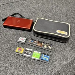 【動作品】ニンテンドーDS Lite レッド ゲームソフト8本付き