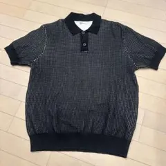 未使用ZARA ポロシャツ 半袖 ブラック ホワイト Lサイズ