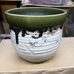 織部焼茶道具「双耳手水鉢（そうじちょうずばち）」／メダカ鉢や睡蓮鉢