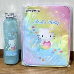 サンリオ当たりくじ ハローキティウォーターボトルとフェイスタオル