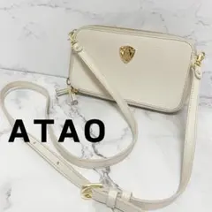 B236【極美品】ATAO★アミュレットケリー スマホショルダー アイボリーのサムネイル