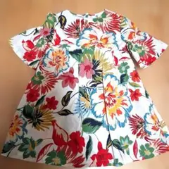 ZARA　花柄 半袖ワンピース 128