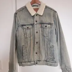 Levi's ボアデニムジャケット Gジャン　M　　新美品USED加工