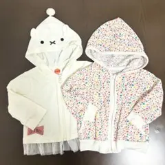 【お得！】子供用フード付きパーカー2点セット ミッフィー 花柄 西松屋