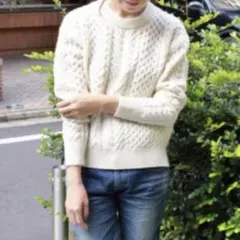 IENA クルーネックケーブルプルオーバー