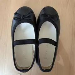 branshes黒いリボン付きバレエシューズ 15.0cm
