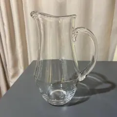 チェコ購入 ピッチャー ガラス製 流線型 1.2Lフラワーベース 花瓶