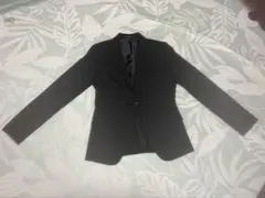 ストライプ ビジネスジャケット 黒