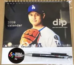非売品》大谷翔平2026年卓上カレンダー、ファイル、WBCボールペン