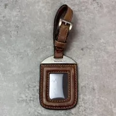PRADA タグ レザー プラダ キーホルダー チャーム ネームタグ 名札