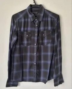 【美品】Lounge lizard オンブレチェックシャツ