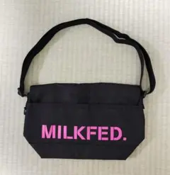 MILKFED. ミルクフェド ショルダーバッグ ブラック ピンク