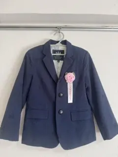 120センチ　ネイビー スーツジャケットかた【卒園式、入学式】