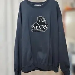 XLARGE ブラック クルーネック トレーナー XXL
