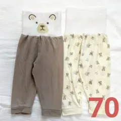 西松屋 スペアパンツ 腹巻き付き サイズ70 くま