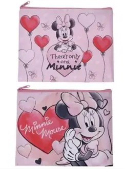 ディズニーストア　ミニーちゃん　おでかけ　ポーチ　2個セット