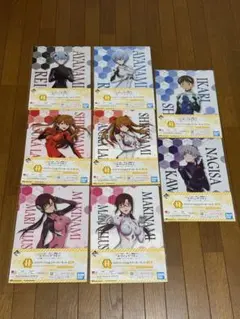 【未開封】一番くじエヴァンゲリオン クリアファイル&ステッカー8セットまとめ売り