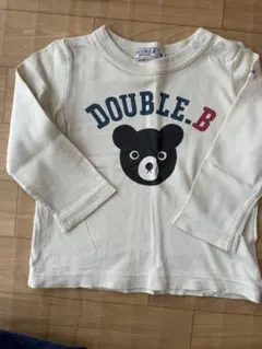 DOUBLE.B 長袖Tシャツ 90サイズ アイボリー