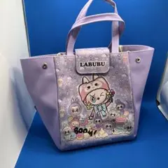 LABUBU ラブブ　キャラクター トートバッグ パープル