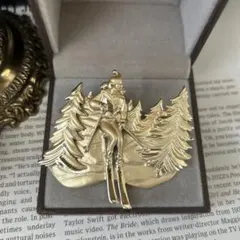 アメリカ製ブローチ スキー