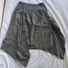 used グレー アシンメトリー スカート