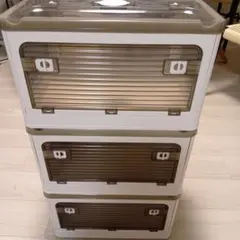 超大容量 3個 X XUNTAO 収納ボックス 折りたたみ蓋付き 中古です