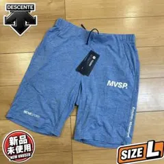 デサント MOVESPORT SUNSCREEN ハーフパンツ ブルー　ゴルフのサムネイル