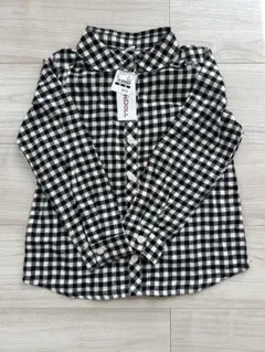 ギンガムチェック長袖シャツ 120 新品