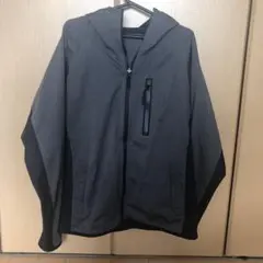 ワークマン、グレー フード付き マウンテンパーカー