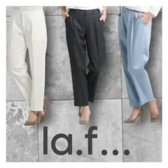 【新品】la.f… デニムリュクスゆったりシルエットパンツ ホワイト 日本製のサムネイル