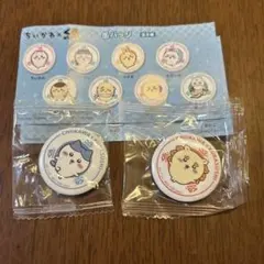 ちいかわ　くら寿司　缶バッジ　ハチワレ　シーサー
