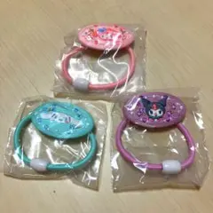 サンリオキャラクターズ　刺繍ヘアゴム　シナモロール　マイメロディ　クロミ　ガチャ