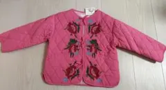 花柄刺繍入りキルティングジャケット110㎝