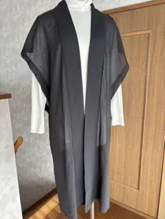 絽の羽織　袖なし　穴あり