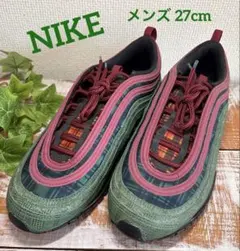 未使用 NIKE Air Max 97チェック スニーカー ナイキ タータン 緑
