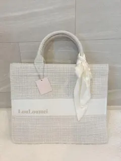 NICE CLAUP LouLoumei キャリーオンツイードトートバッグ