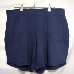 terra & sky★2XL程度 ネイビー ショートパンツ 紺色 短パン 無地