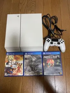 PlayStation 4 本体 ホワイト ゲーム3本付き 1100動作確認済み