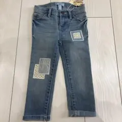 デニムブルー パッチワークパンツ