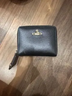 ヴィヴィアンウエストウッド　黒 合成皮革 コインケース 金色ロゴ