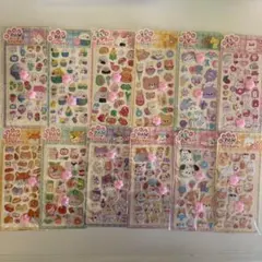 肉球シール12枚　肉きゅうシール　可愛いシール　いぬ　ねこ　くま　N3