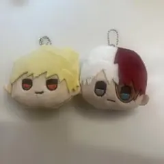 僕のヒーローアカデミア フェイスぬいぐるみキーホルダー 轟焦凍 爆豪勝己