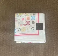 CELINE カラフルロゴ シルクハンカチ