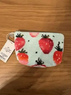 フェイラー ストロベリードット 舟型ポーチS ペールグリーン