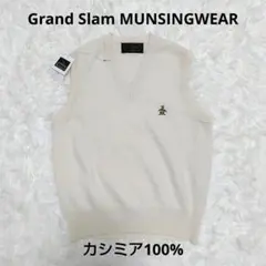【新品】Grand Slam MUNSINGWEAR Vネックカシミヤベスト S