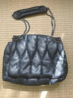 ZARA キルティング　バッグ　ブラック