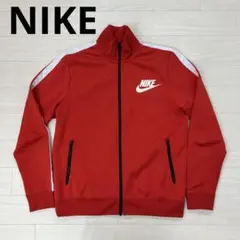 NIKE 好配色 トラックジャケット XL レッド×ネイビー 刺繍ロゴ 